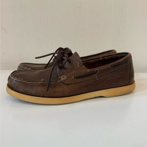 Vintage Bass Men's Blaine Boat Shoes Size 11.5 M Lace UpBrown